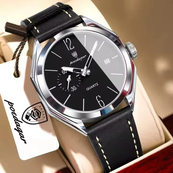 POEDAGAR Men's Quartz Analog Watch