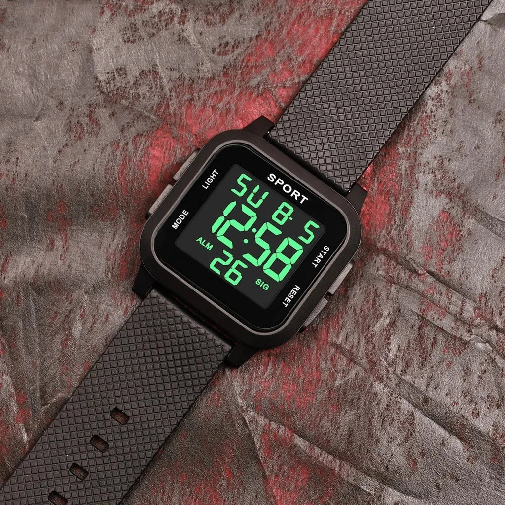 Waterproof Digital Sports Watch Men Military Tactical LED Backlight Wristwatch