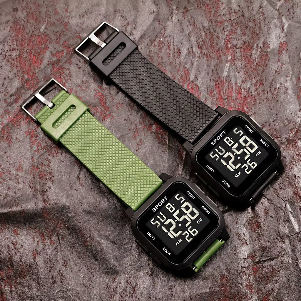Waterproof Digital Sports Watch Men Military Tactical LED Backlight Wristwatch