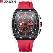 ONOLA6853 Men's Quartz Chronograph Watch Silicone Strap Sports Luxury Wristwatch
