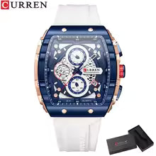 ONOLA6853 Men's Quartz Chronograph Watch Silicone Strap Sports Luxury Wristwatch